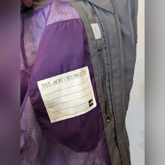 The North Face Gray & Purple Shell Jacket Youth large Women XS/S - Picture 8 of 12